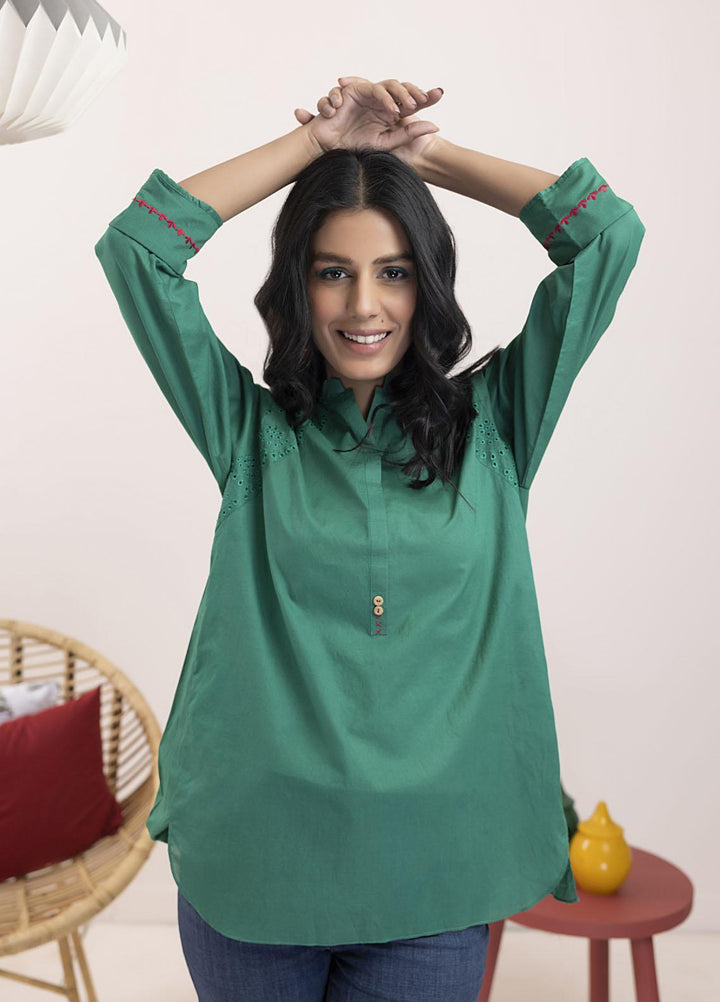 Lakhany Casual Pret  Cambric Top LG-EA-0417-W-EMB-1P