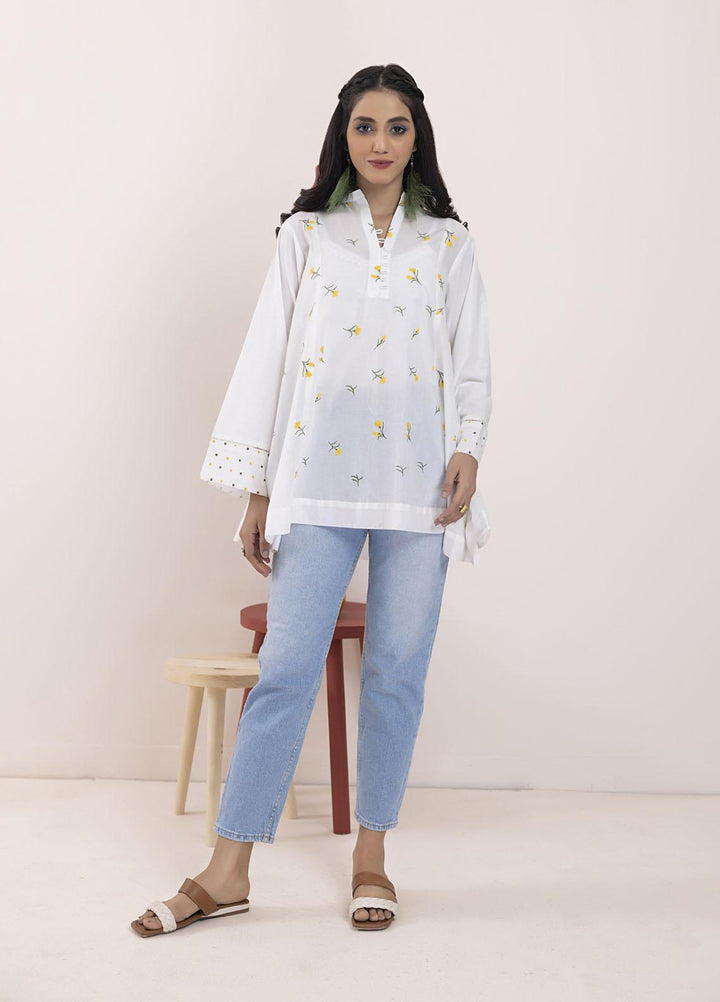 Lakhany Casual Pret  Cambric Top LG-SK-0073-W-EMB-1P