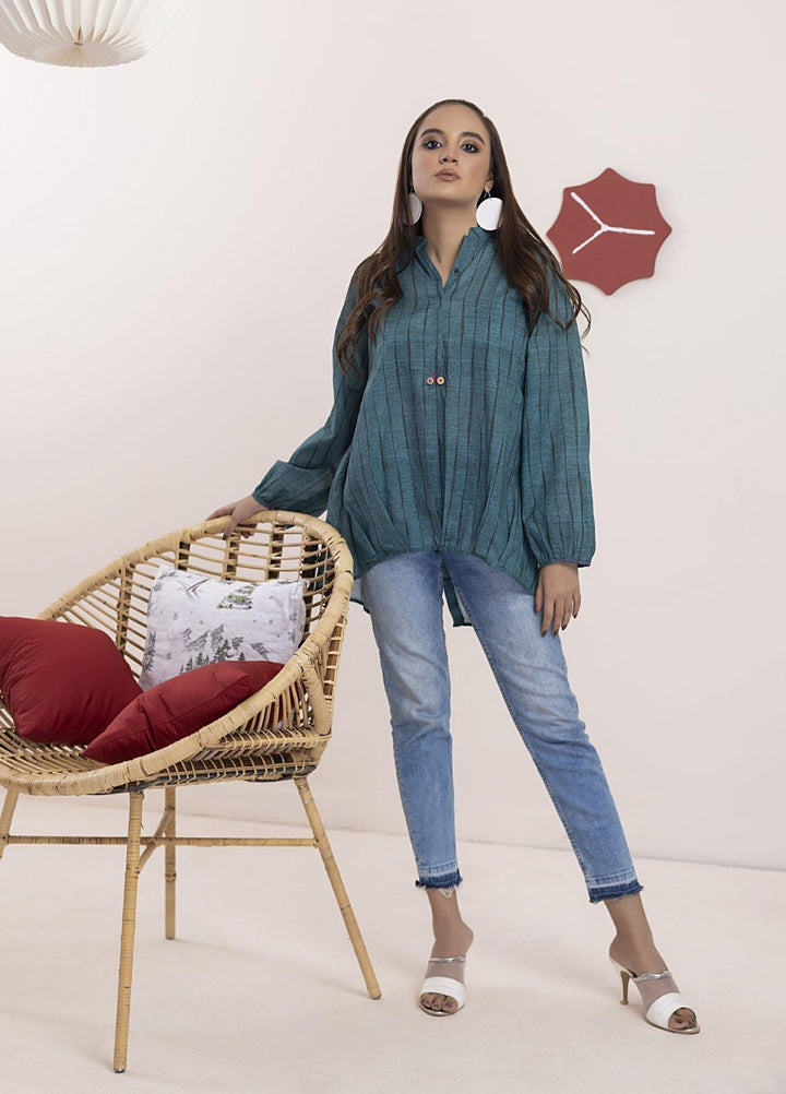 Lakhany Casual Pret  Cambric Top LG-ZH-0017-W-EMB-1P