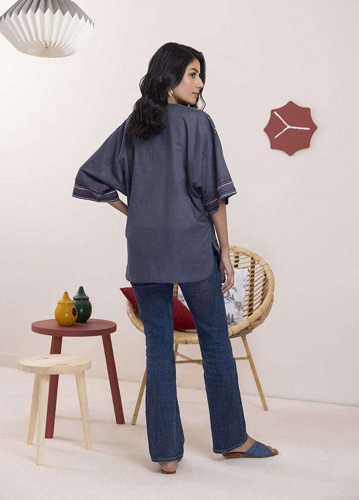 Lakhany Casual Pret  Cambric Top LG-RN-0019-W-EMB-1P