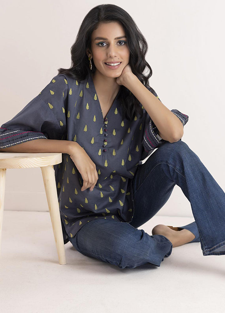 Lakhany Casual Pret  Cambric Top LG-RN-0019-W-EMB-1P