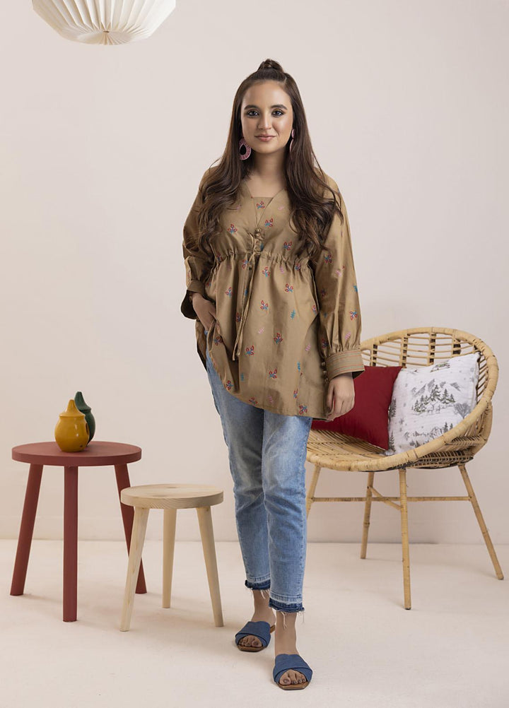 Lakhany Casual Pret  Cambric Top LG-SK-0076-W-EMB-1P
