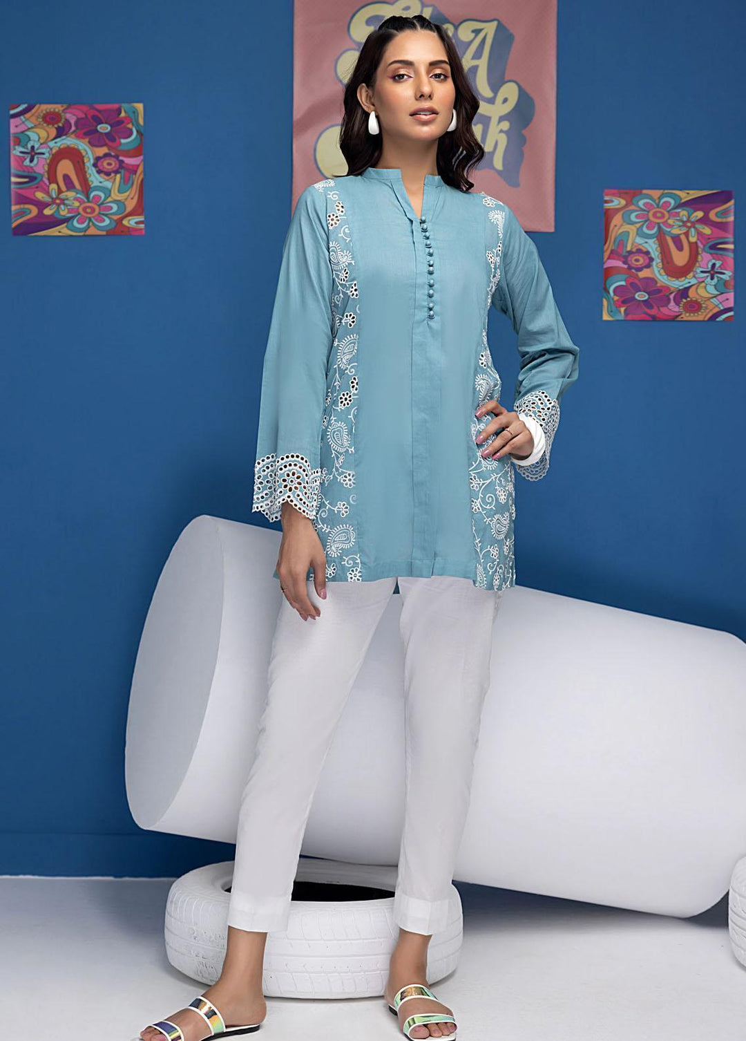Lakhany Pret Embroidered Jacquard Kurti LSM23FT LG-SR-1024