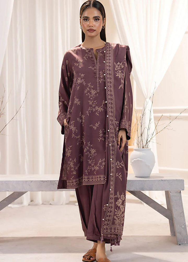 Lakhany Printed Wool Suit Unstitched 3 Piece LSM24CW LG-IZ-0269-B - Winter Collection