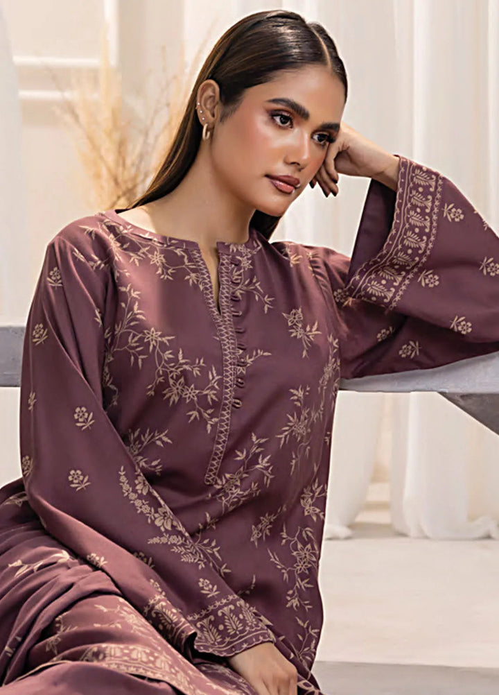 Lakhany Printed Wool Suit Unstitched 3 Piece LSM24CW LG-IZ-0269-B - Winter Collection