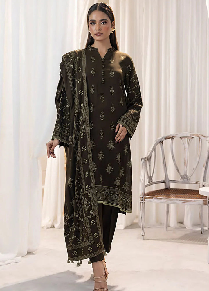 Lakhany Printed Wool Suit Unstitched 3 Piece LSM24CW LG-RL-0128-C - Winter Collection