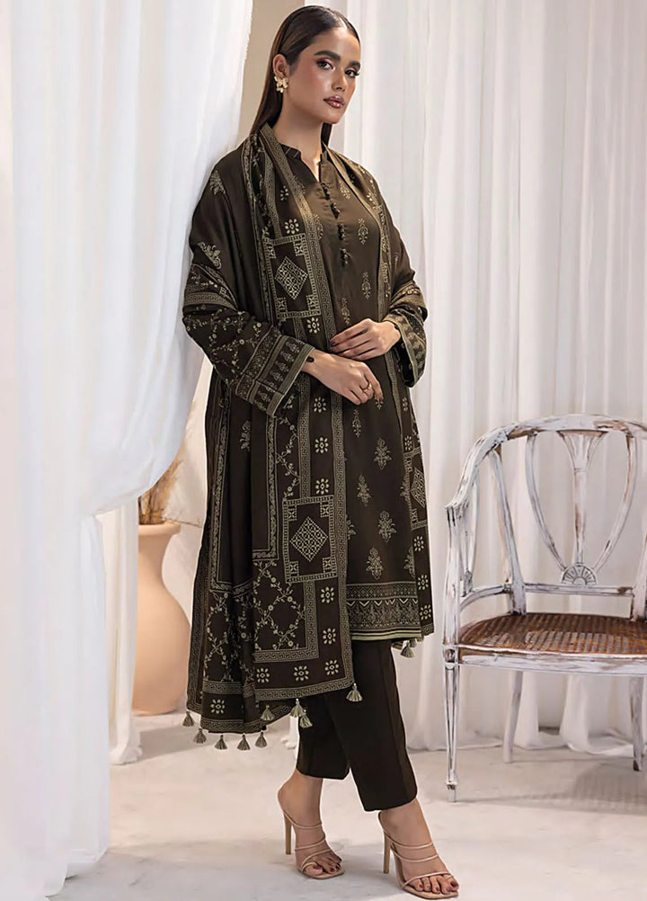 Lakhany Printed Wool Suit Unstitched 3 Piece LSM24CW LG-RL-0128-C - Winter Collection