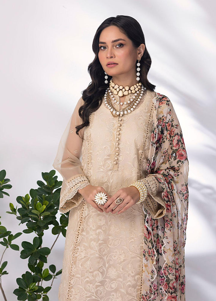 Lakhany Pret Embroidered Organza 3 Piece Suit LSM23RW LG-SR-0071