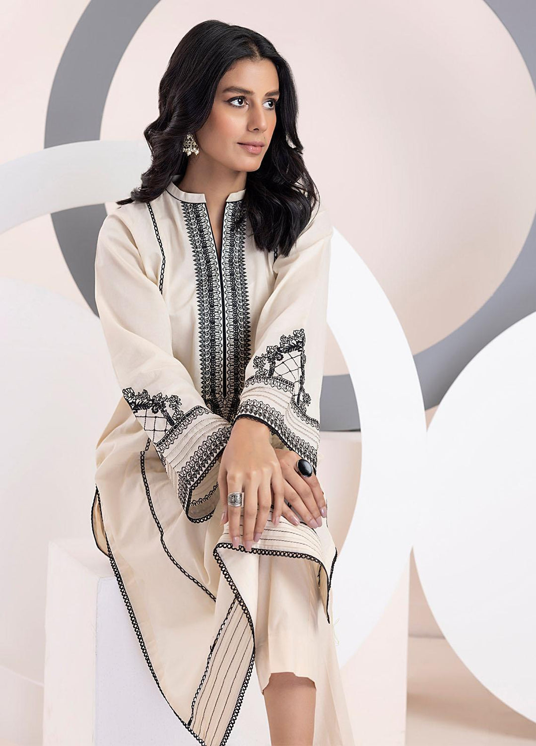 Lakhany Pret Embroidered Cambric Shirt LSM23S LG-RN-0021