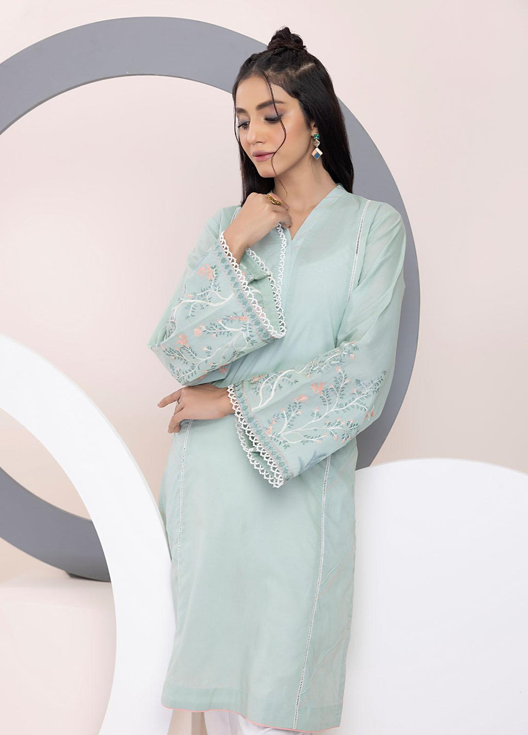 Lakhany Pret Embroidered Cambric Shirt LSM23S LG-RN-0022