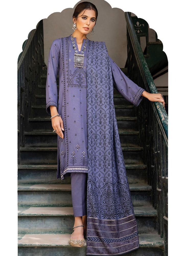 Lakhany Embroidered Slub Suits Unstitched 3 Piece LSM22W WES-BA-0001 - Winter Collection