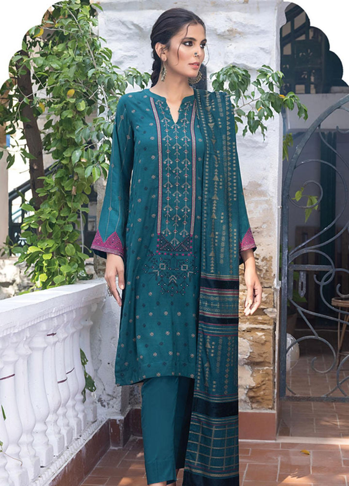 Lakhany Embroidered Slub Suits Unstitched 3 Piece LSM22W WES-SA-0119 - Winter Collection