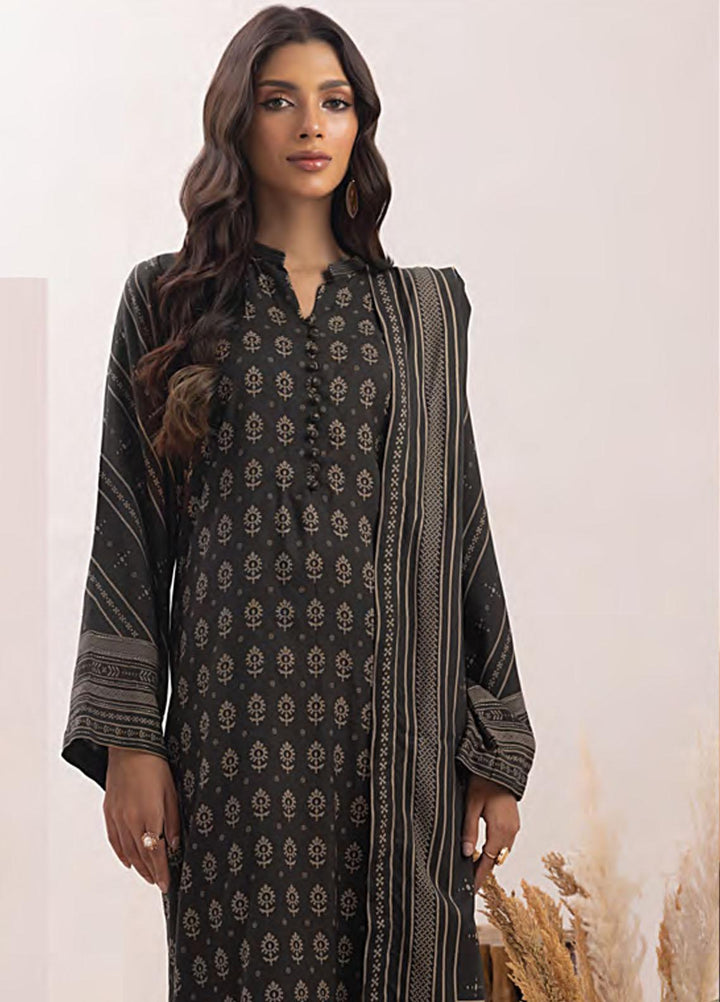 Lakhany Printed Pashmina Suits Unstitched 3 Piece LSM23PP LG-AM-0049-B - Winter Collection