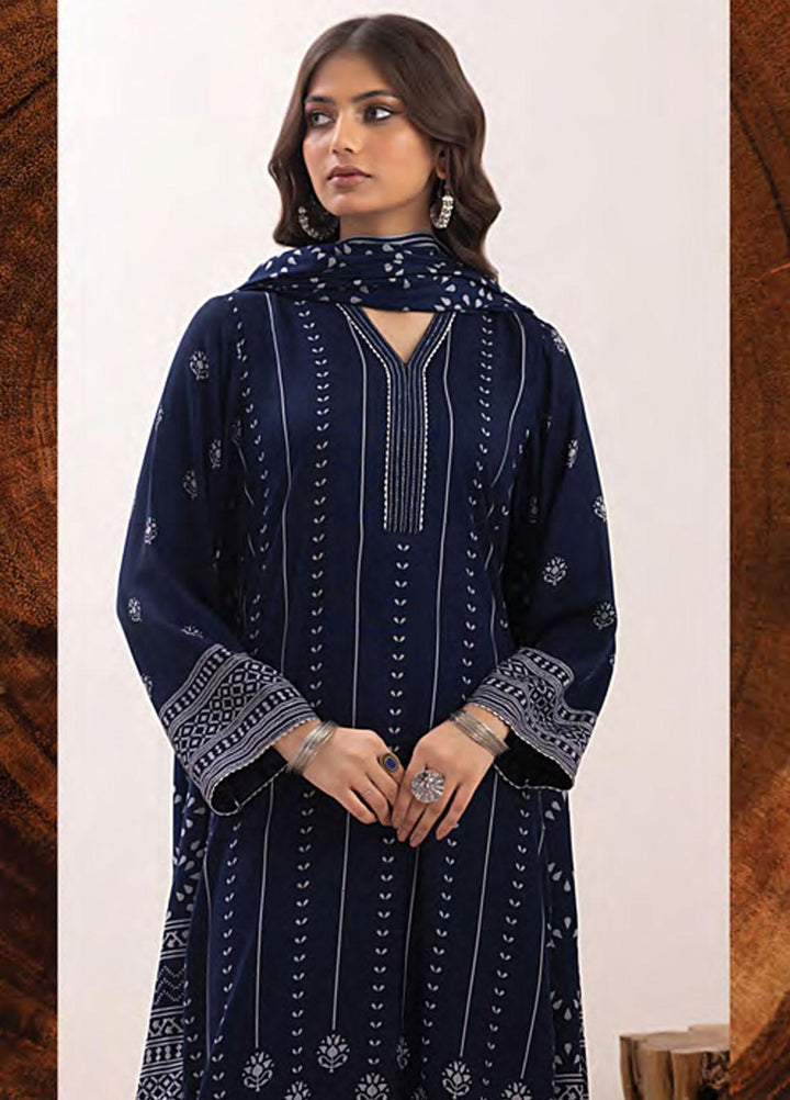Lakhany Printed Pashmina Suits Unstitched 3 Piece LSM23PP LG-SR-0148-A - Winter Collection