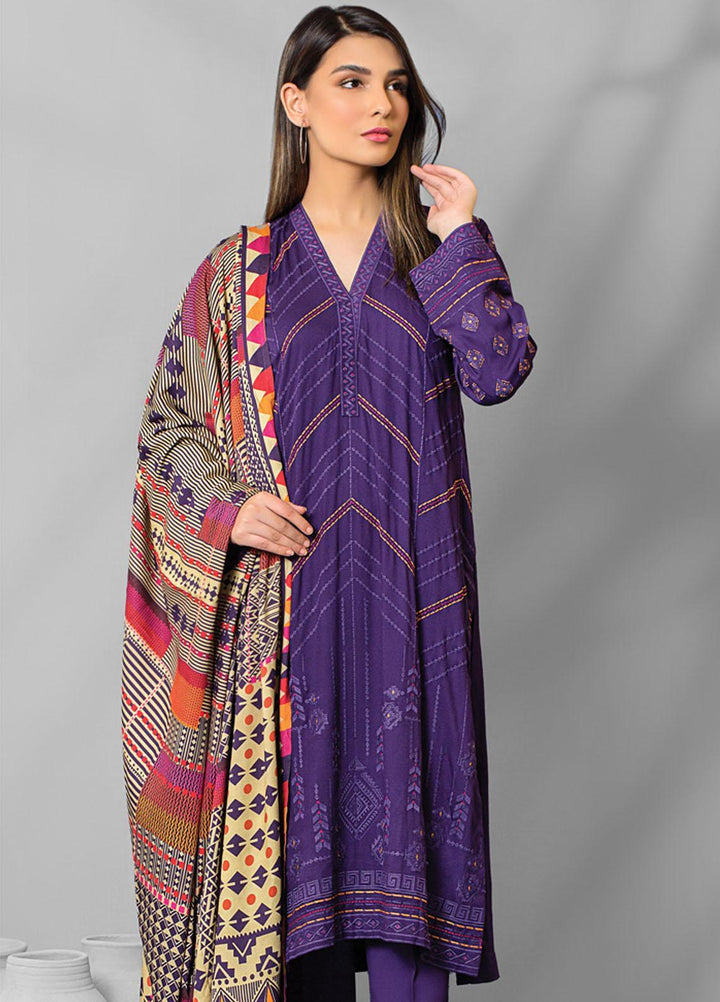 Lakhany Embroidered Karandi Suits Unstitched 3 Piece LSM22WE WEC-SA-0134 - Winter Collection