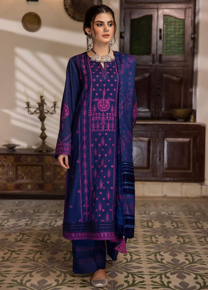 Lakhany Embroidered Slub Suits Unstitched 3 Piece LSM23WS LG-SR-0132 - Winter Collection