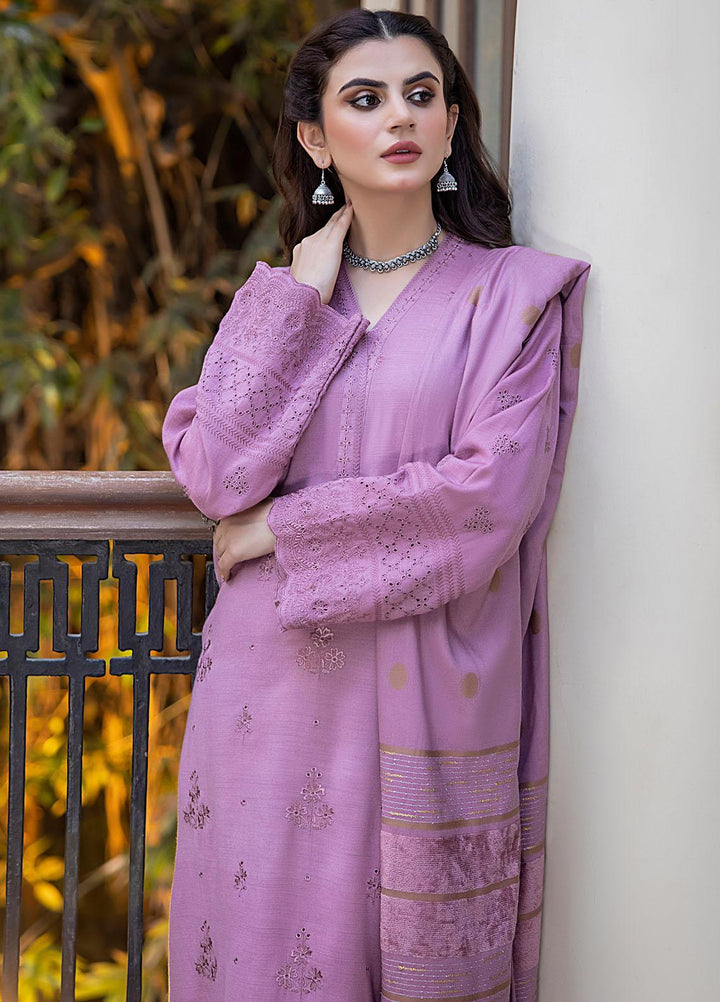 Lakhany Embroidered Slub Suits Unstitched 3 Piece LSM23WS LG-SR-0166 - Winter Collection