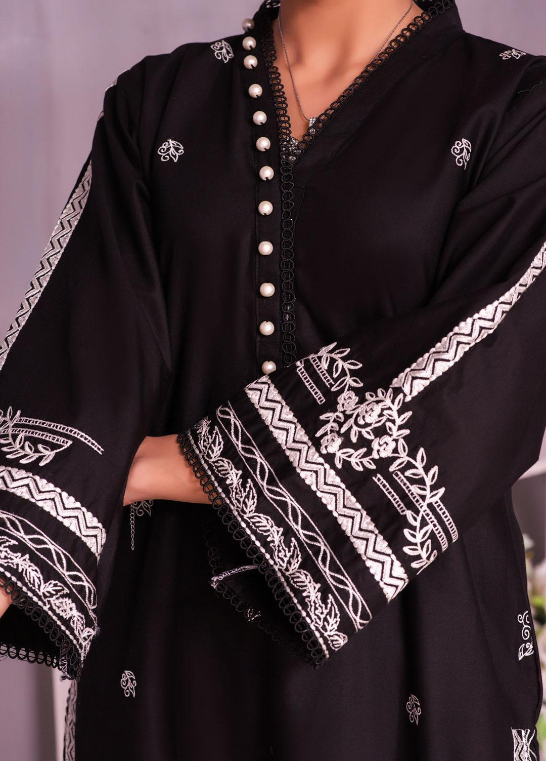 Lalam Casual Pret Cotton Shirt LM23CP Black Swan