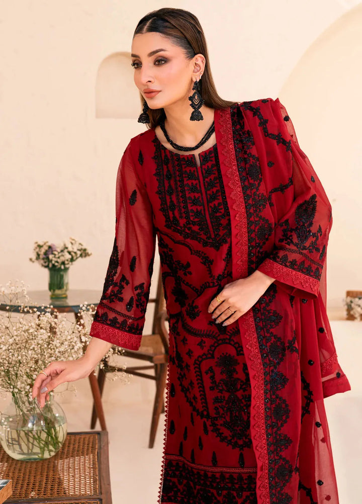 Lallaria by Noorma Kaamal Embroidered Chiffon Suit Unstitched 4 Piece NKL24L NK-LLC-30 - Festive Collection
