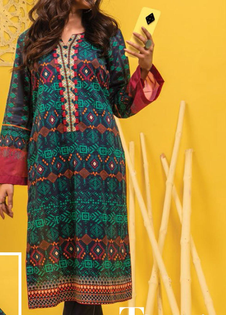 Lamha by Tarzz Printed Lawn  Unstitched Kurties TZ21L SS-1-09 - Spring / Summer Collection