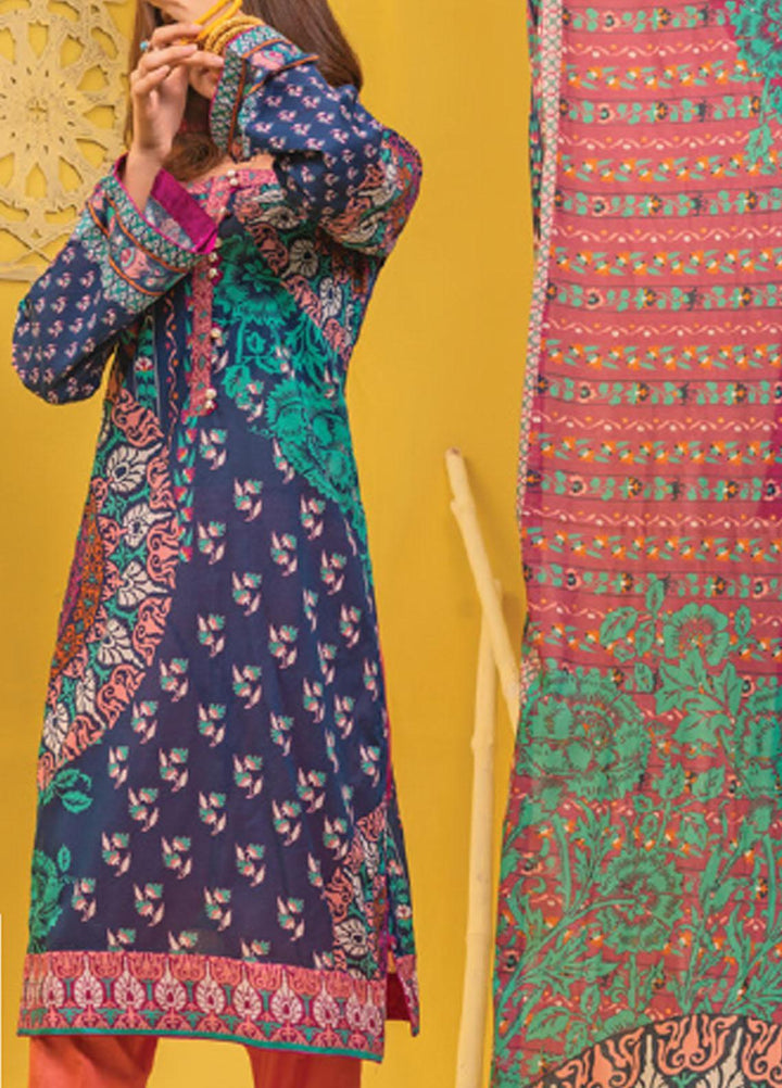 Lamha by Tarzz Printed Lawn Suits Unstitched 2 Piece TZ21L SS-2-02 - Spring / Summer Collection