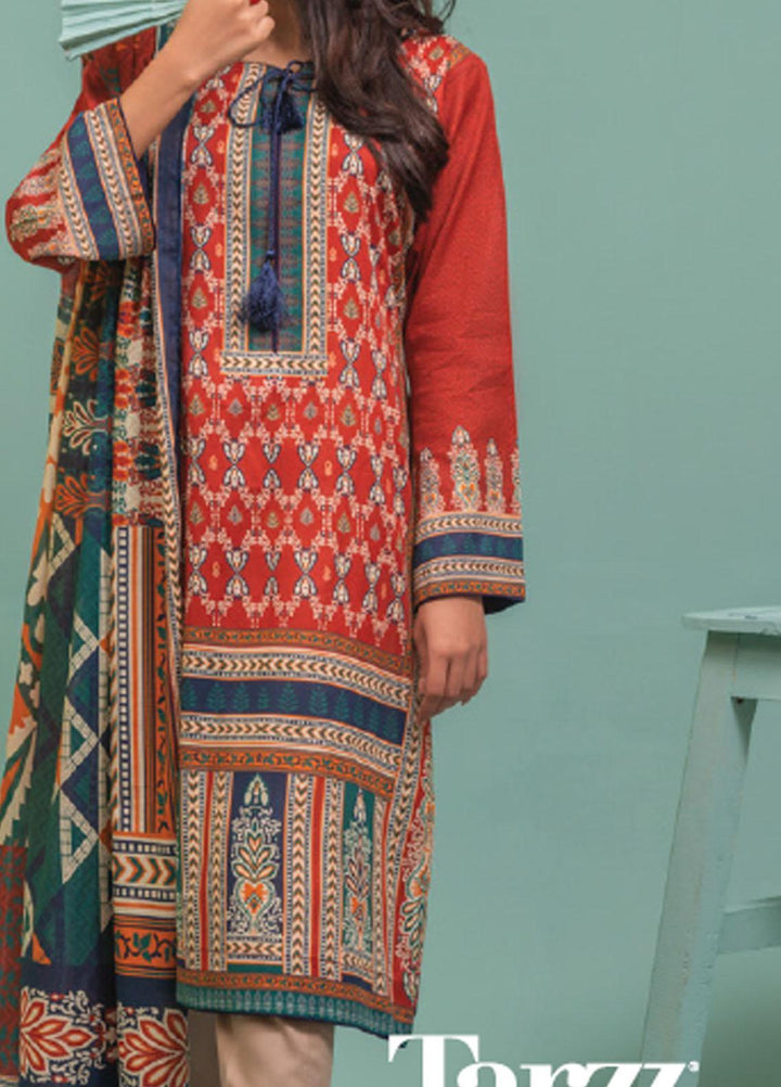 Lamha by Tarzz Printed Lawn Suits Unstitched 3 Piece TZ21L SS-3-14 - Spring / Summer Collection