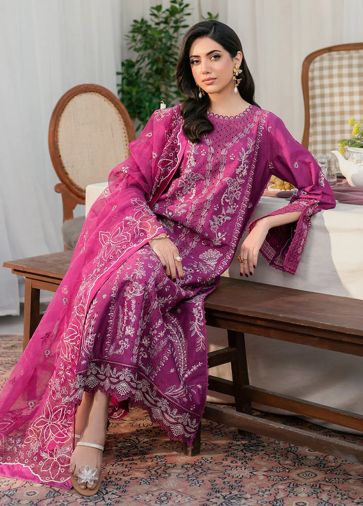 Lamhay by Zarif Embroidered Lawn Suit Unstitched 3 Piece ZF25LL LMLW-01 Aloha - Summer Collection