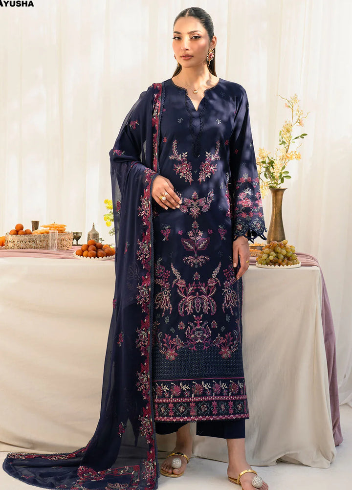Lamhay by Zarif Embroidered Lawn Suit Unstitched 3 Piece ZF25LL LMLW-02 Ayusha - Summer Collection