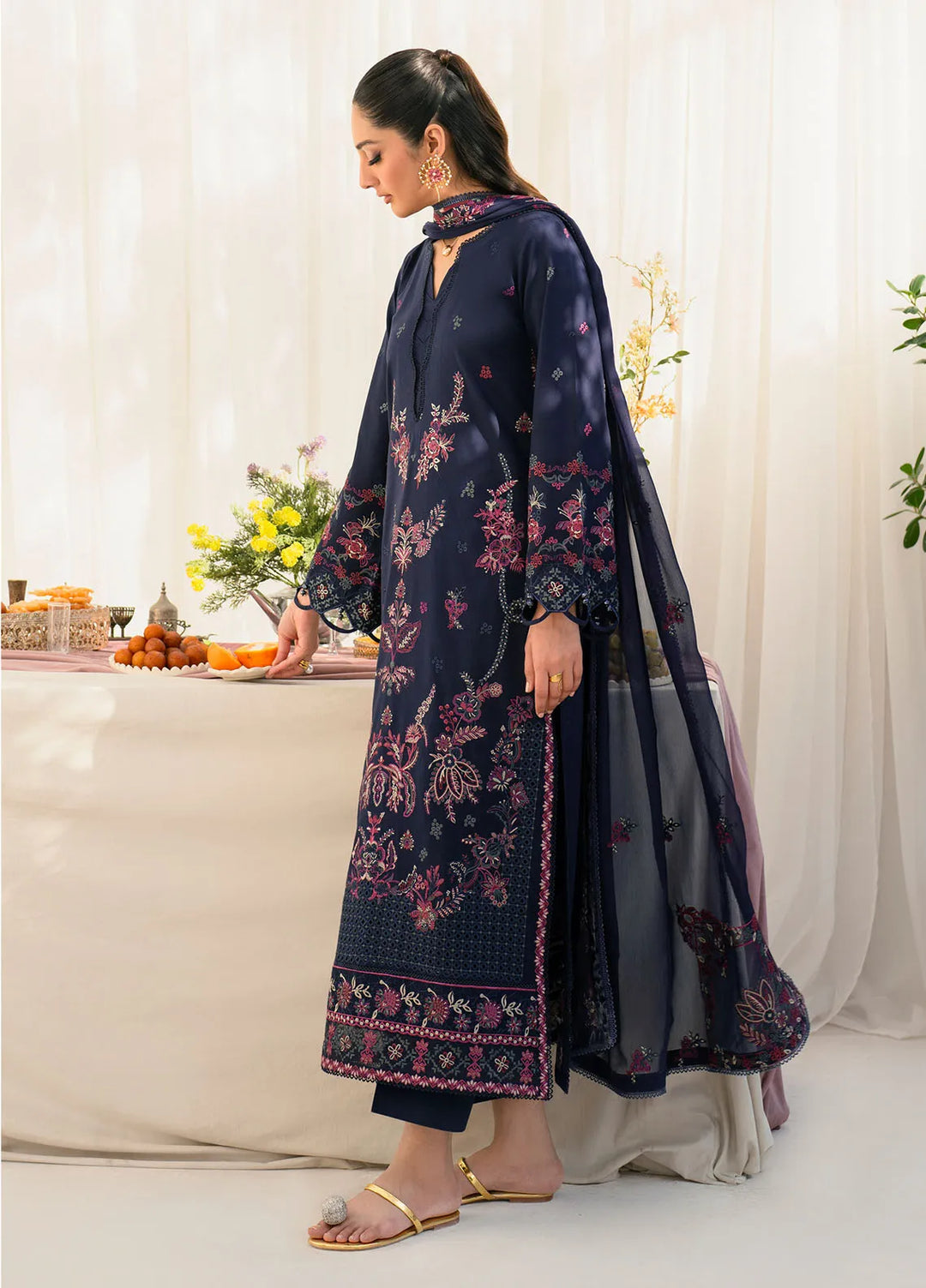 Lamhay by Zarif Embroidered Lawn Suit Unstitched 3 Piece ZF25LL LMLW-02 Ayusha - Summer Collection