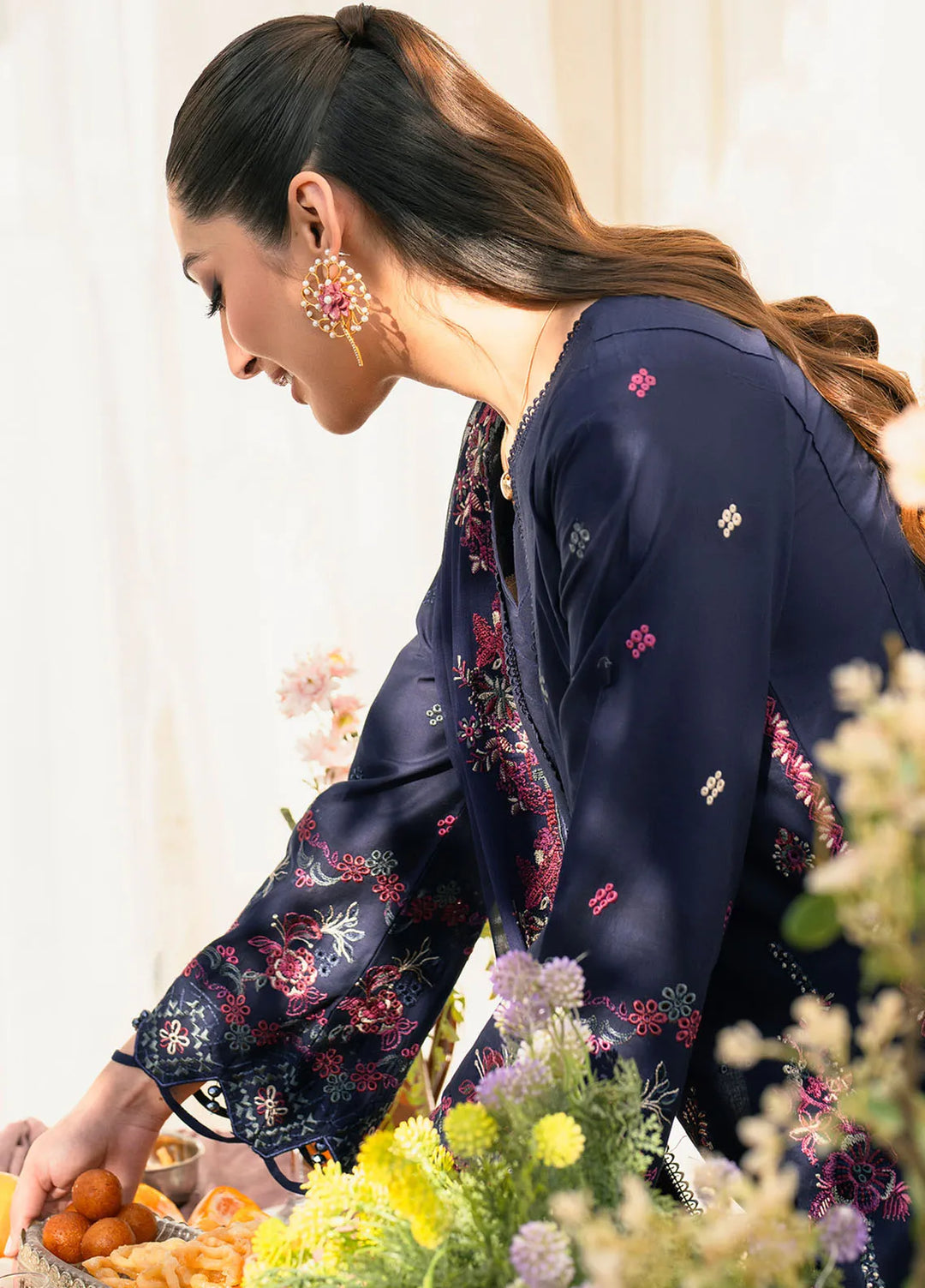 Lamhay by Zarif Embroidered Lawn Suit Unstitched 3 Piece ZF25LL LMLW-02 Ayusha - Summer Collection