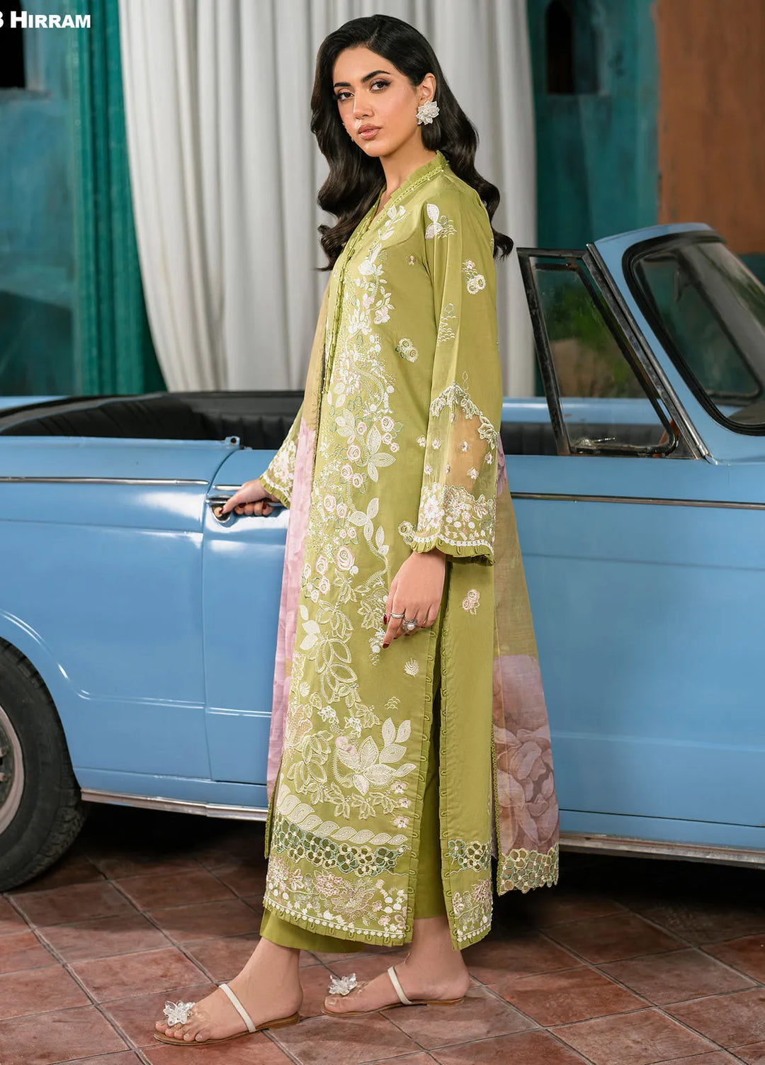 Lamhay by Zarif Embroidered Lawn Suit Unstitched 3 Piece ZF25LL LMLW-03 Hirram - Summer Collection