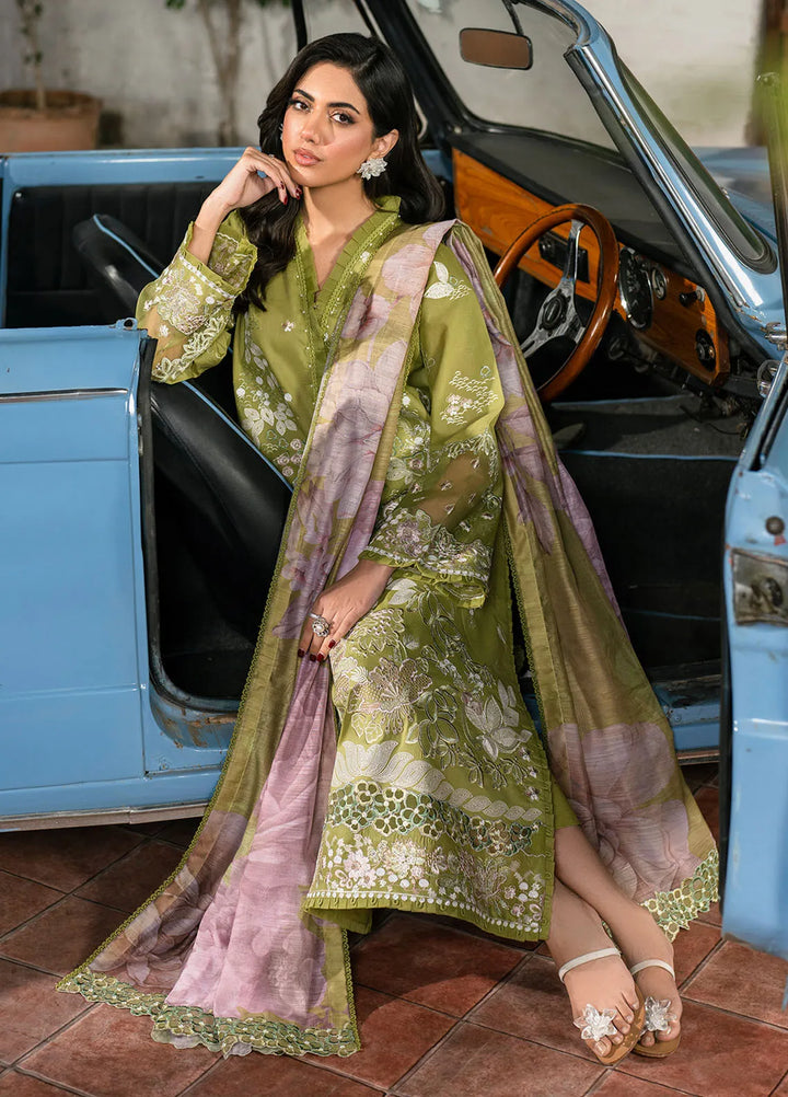 Lamhay by Zarif Embroidered Lawn Suit Unstitched 3 Piece ZF25LL LMLW-03 Hirram - Summer Collection
