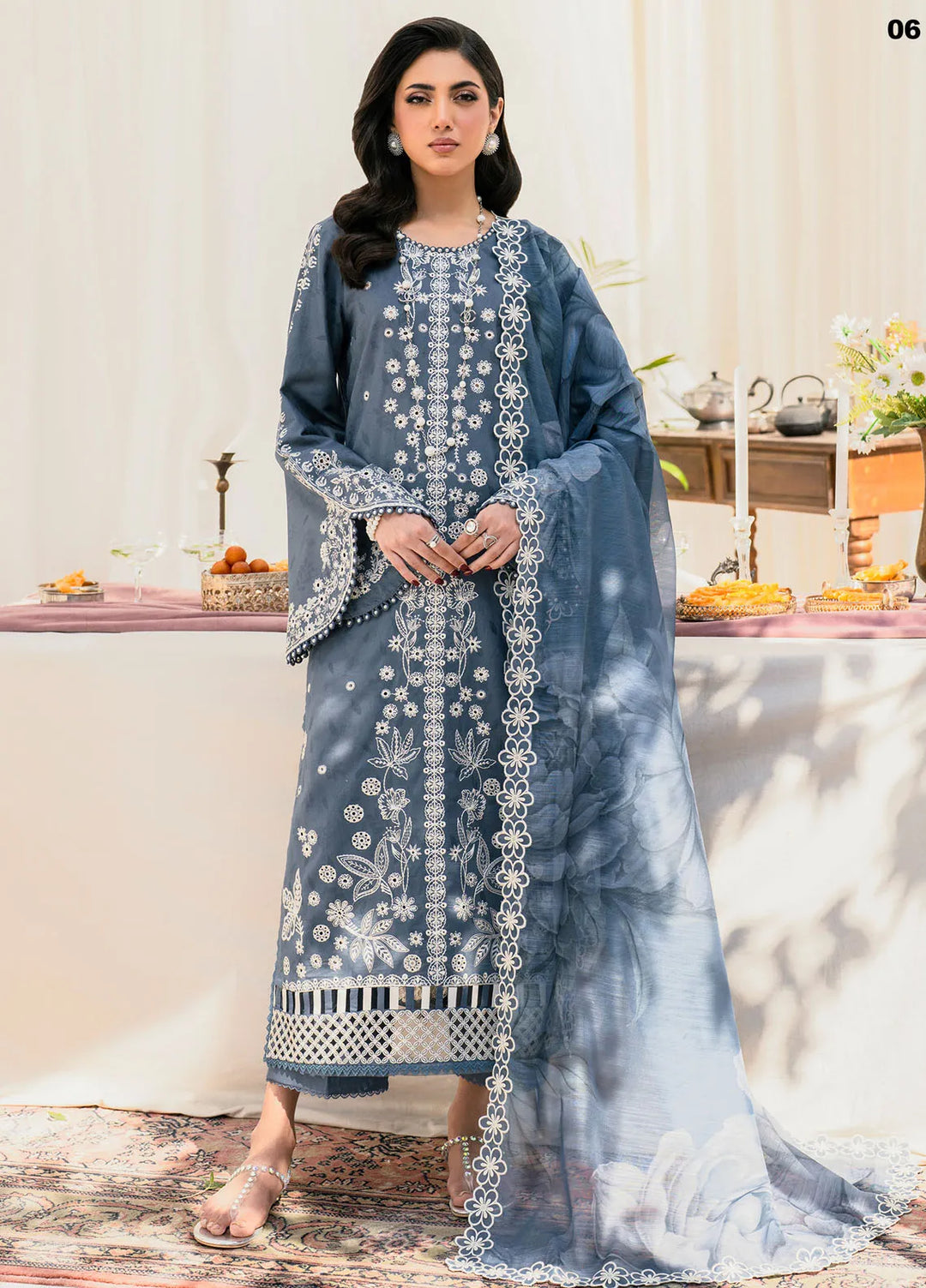 Lamhay by Zarif Embroidered Lawn Suit Unstitched 3 Piece ZF25LL LMLW-06 Safah - Summer Collection