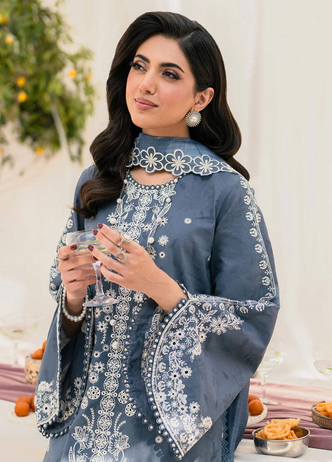 Lamhay by Zarif Embroidered Lawn Suit Unstitched 3 Piece ZF25LL LMLW-06 Safah - Summer Collection