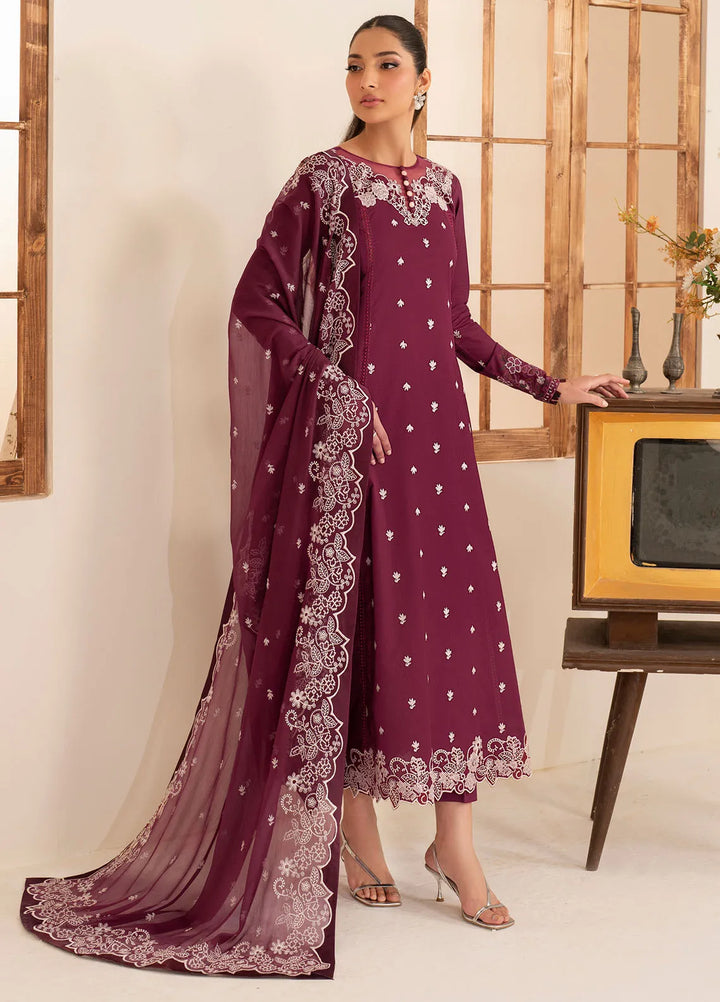 Lamhay by Zarif Embroidered Lawn Suit Unstitched 3 Piece ZF25LL LMLW-08 Tehmeen - Summer Collection