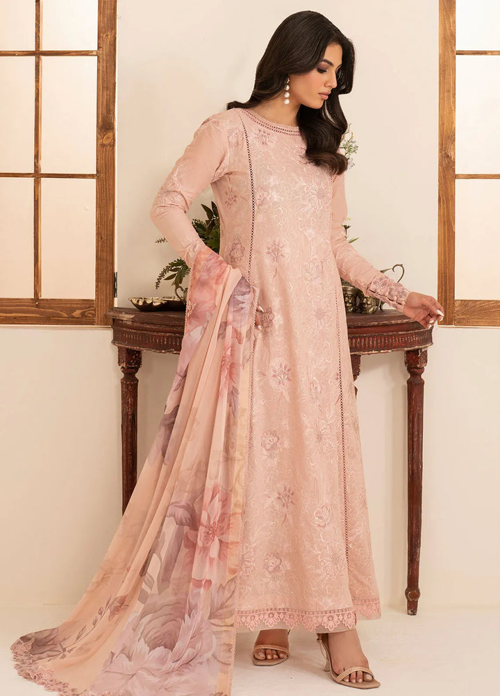 Lamhay by Zarif Embroidered Lawn Suit Unstitched 3 Piece ZF25LL LMLW-10 Areebah - Summer Collection