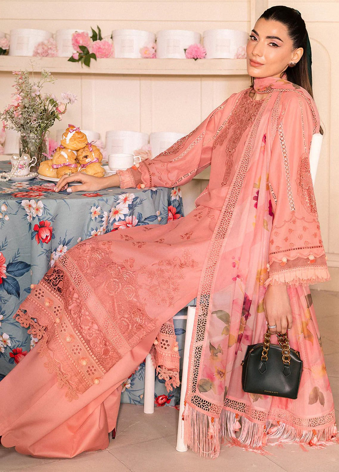 Lamour by Saad Shaikh Embroidered Lawn Suit Unstitched 3 Piece SSK24L Blossom - Summer Collection