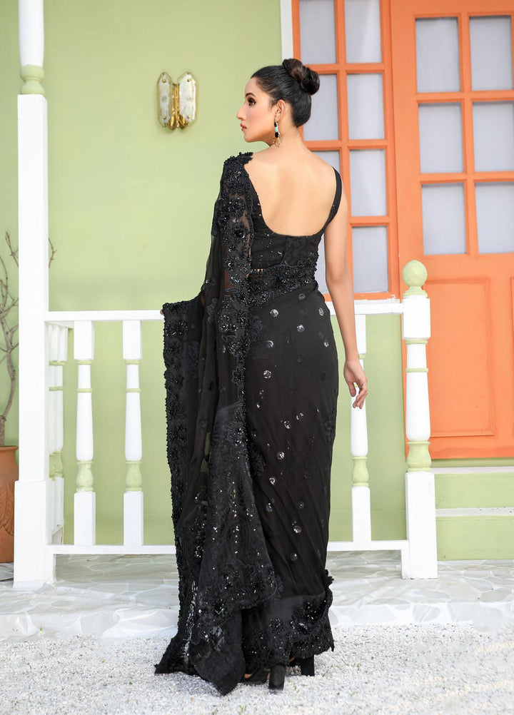 Laveen Embroidered Chiffon Unstitched Saree LV22MNF-2 Laveen- Attraction - Luxury Festive Collection