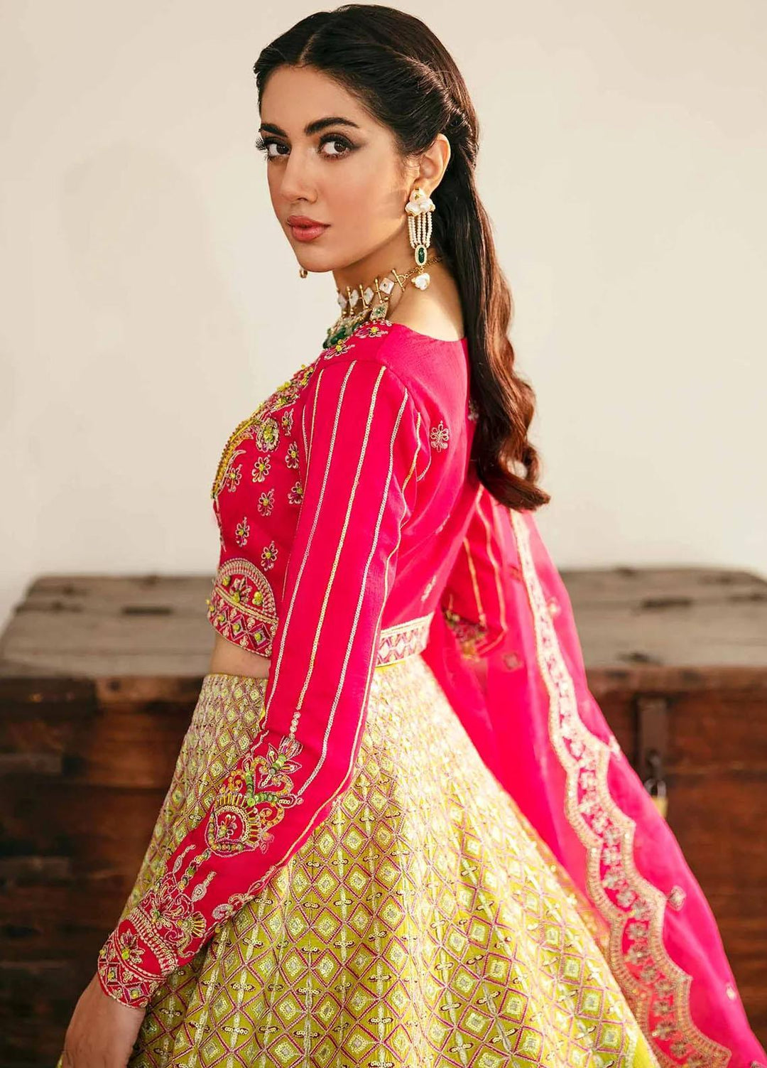 Layali Formals By Akbar Aslam Embroidered Raw Silk Suits Unstitched 3 Piece AA23L Elara - Luxury Formal Collection
