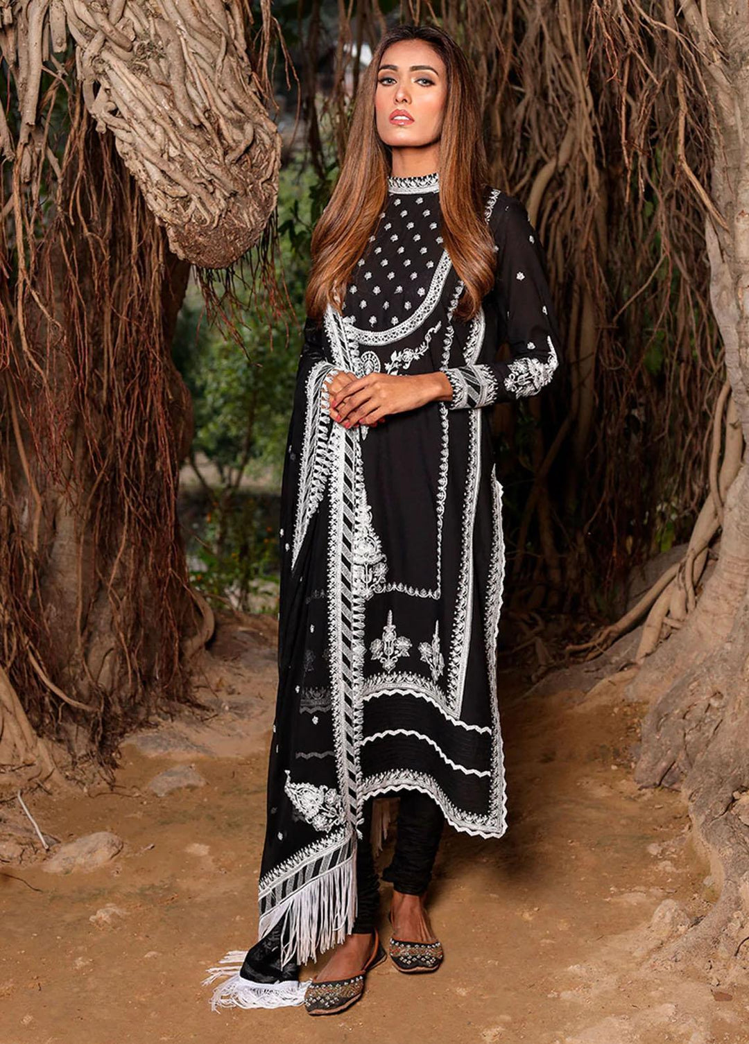 LYLA Embroidered Lawn Suits Unstitched 3 Piece LA21L D-03 - Luxury Collection main image 1