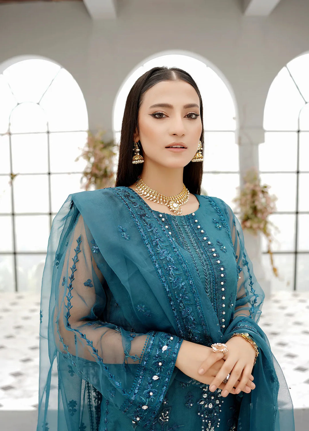 Layout Pret Embroidered Organza 4 Piece Suit Haya