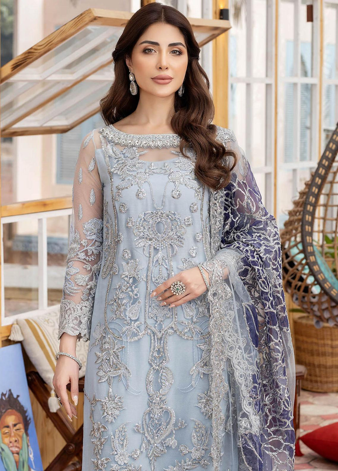 Le Etincelle By Imrozia Premium Embroidered Net Suits Unstitched 3 Piece IMP23LE I-169 Esmeralda - Luxury Formal Collection