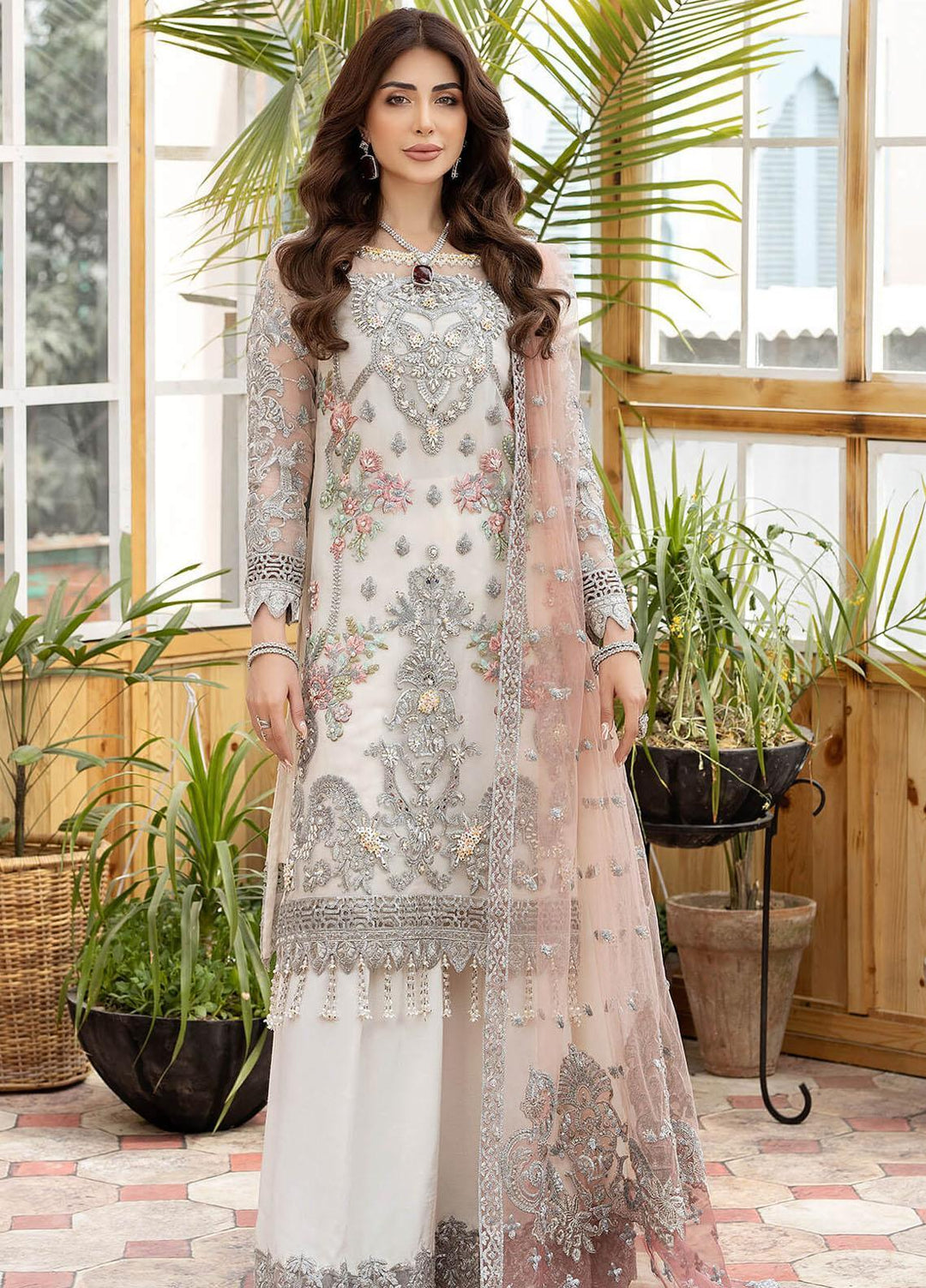 Le Etincelle By Imrozia Premium Embroidered Organza Suits Unstitched 3 Piece IMP23LE I-170 Aracely - Luxury Formal Collection