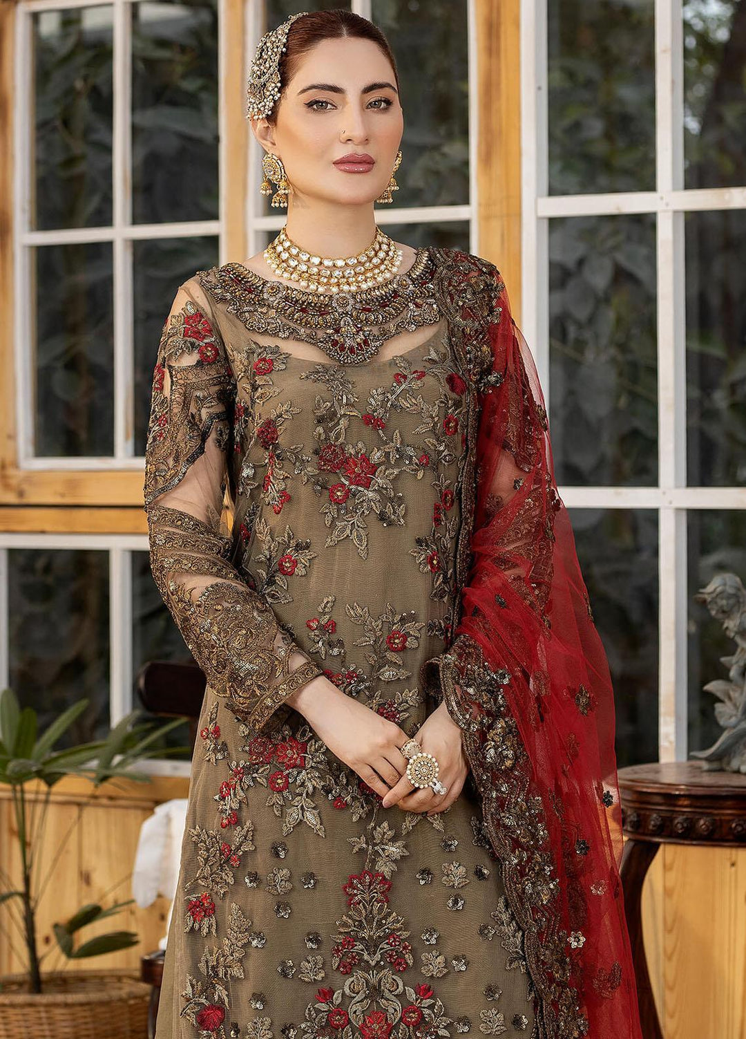 Le Etincelle By Imrozia Premium Embroidered Net Suits Unstitched 3 Piece IMP23LE I-173 Julietta - Luxury Formal Collection