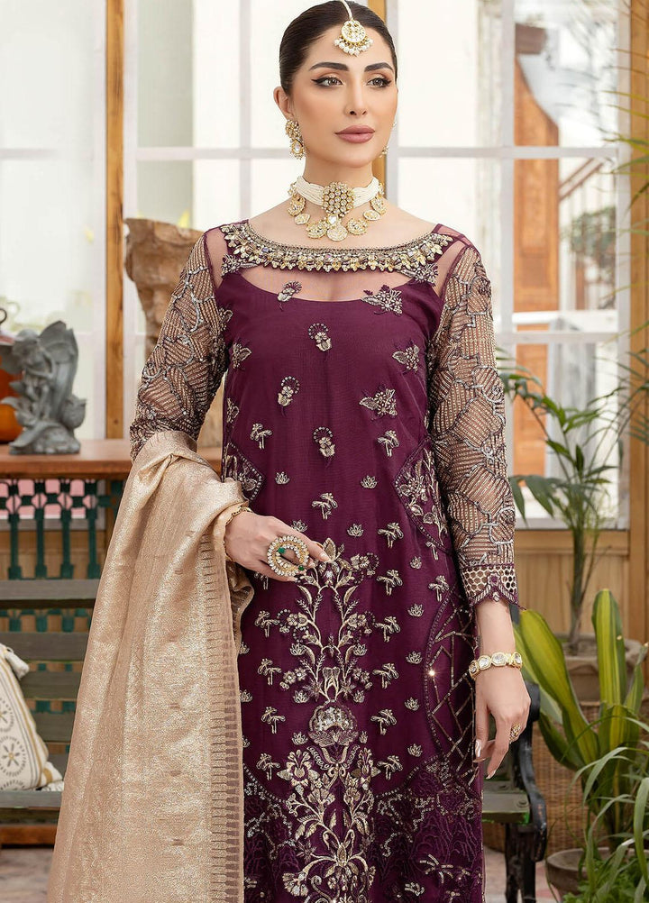Le Etincelle By Imrozia Premium Embroidered Net Suits Unstitched 3 Piece IMP23LE I-175 Martina - Luxury Formal Collection