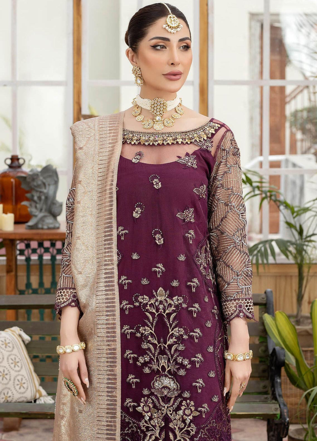 Le Etincelle By Imrozia Premium Embroidered Net Suits Unstitched 3 Piece IMP23LE I-175 Martina - Luxury Formal Collection