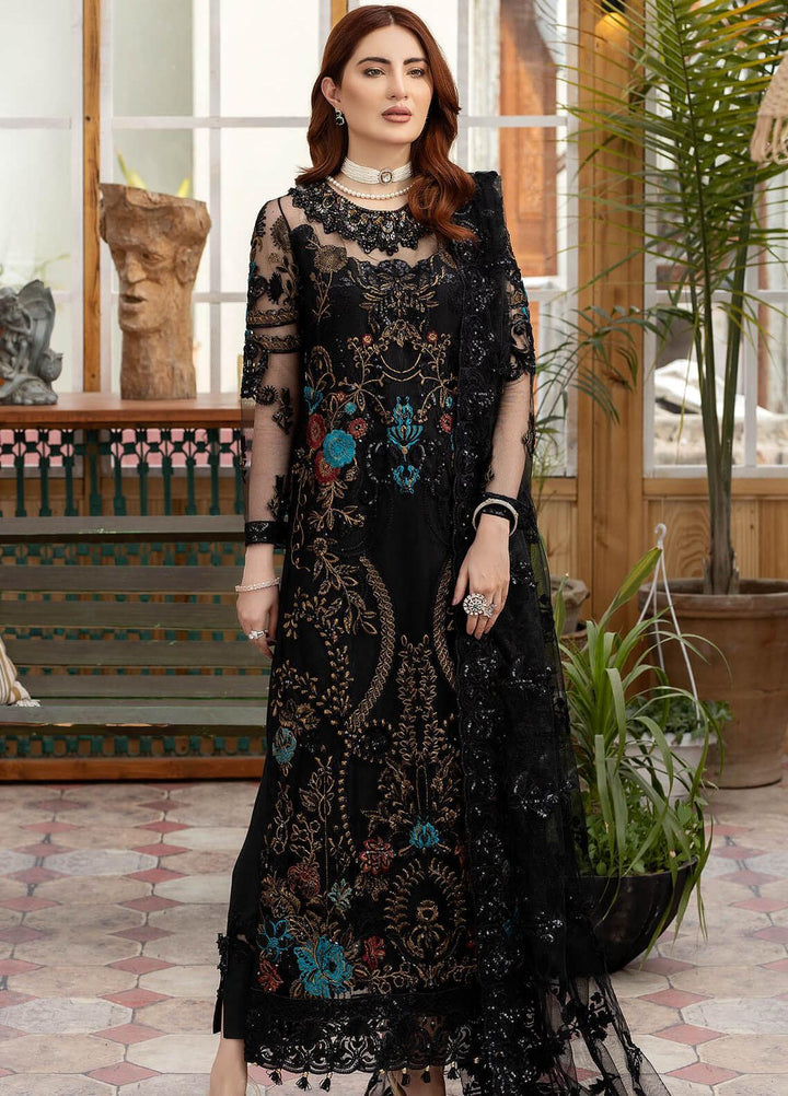 Le Etincelle By Imrozia Premium Embroidered Net Suits Unstitched 3 Piece IMP23LE I-176 Alma - Luxury Formal Collection