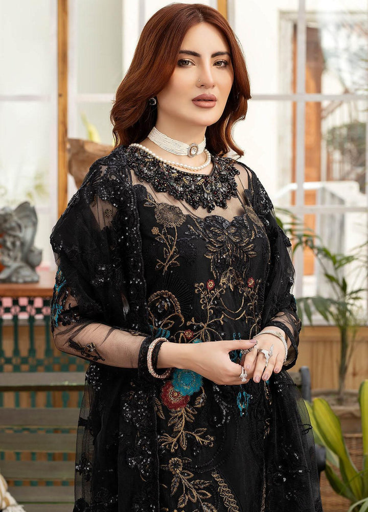 Le Etincelle By Imrozia Premium Embroidered Net Suits Unstitched 3 Piece IMP23LE I-176 Alma - Luxury Formal Collection