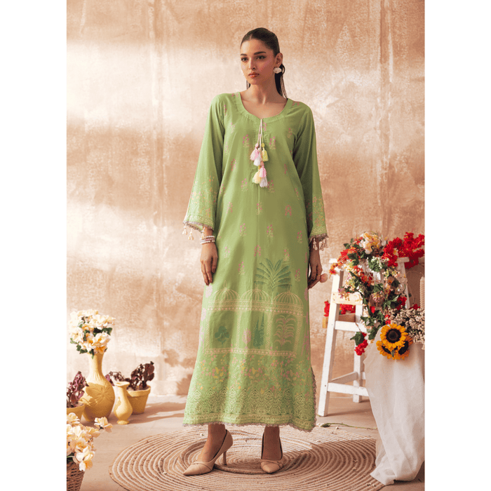 Liyana by Mashra RTW Printed Lawn 2 Piece Suit Leaf Green Casual Collection