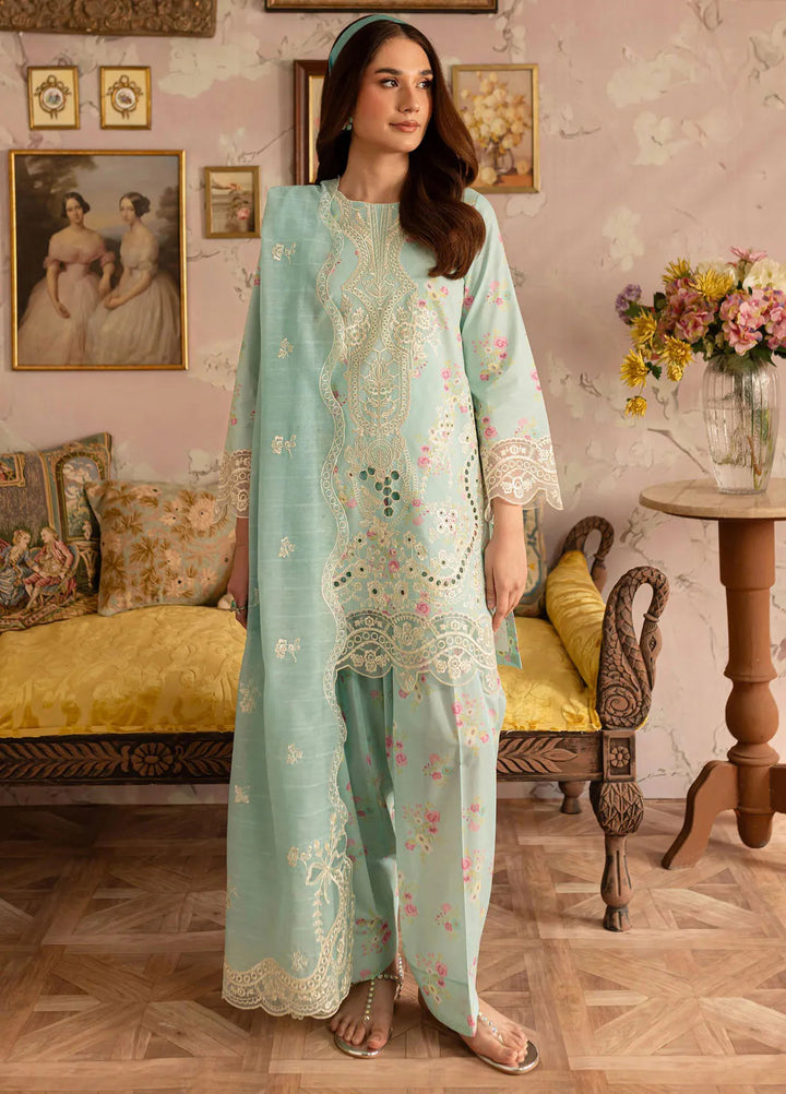 Leila by Mahnur Embroidered Lawn Suits Unstitched 3 Piece MN24LP D-05 Tiffany - Summer Collection